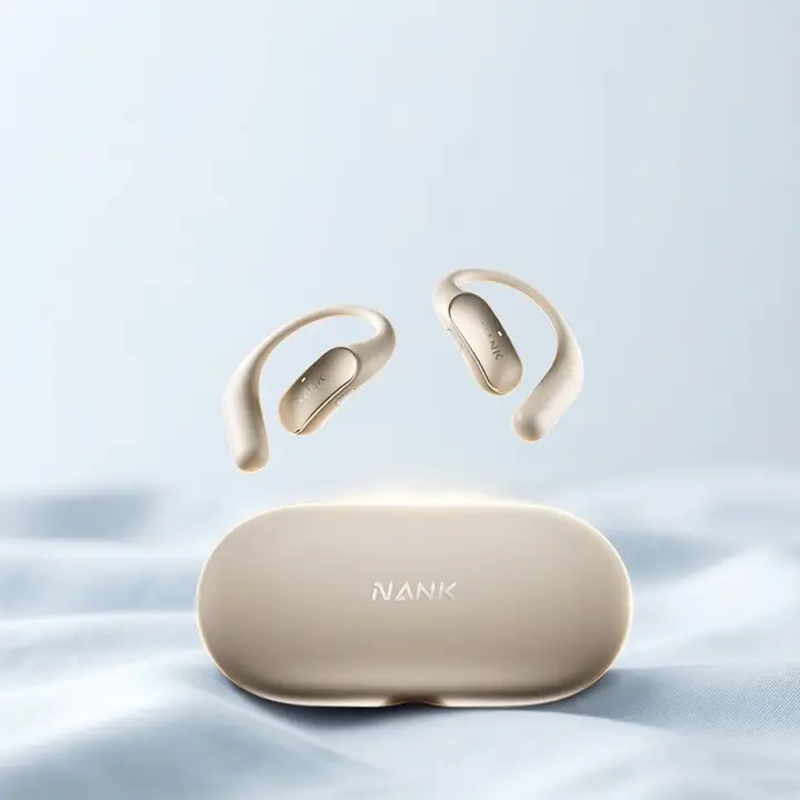 ワイヤレスイヤホン オープンイヤー Bluetooth AI翻訳 耳かけ 非侵入型 Wing 「NANK」