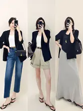 極上の柔らかさの三醋酸生地ジャケット【ノーカラー・ウエストシェイプ・シンプルデザイン】