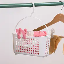 壁掛け収納バスケット【プラスチック製・洗面所用・水切り機能付き】