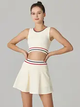 女性用テニススカート セット【速乾・フィットネス・ランニング・ショートパンツ付き】