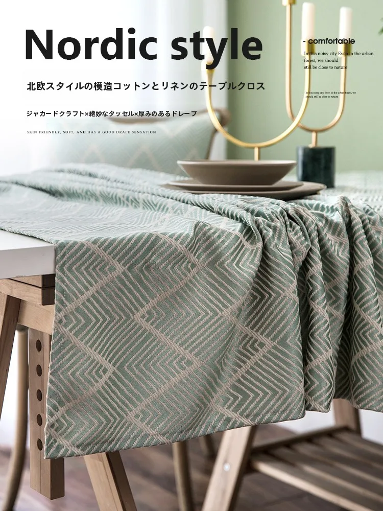 北欧風ダイニングテーブルクロス：長方形コットンリネン風の実用性と設置ガイド