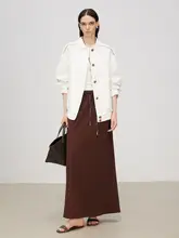 街頭スタイルの感漂うバイカラージャケットと9分丈パンツ、Tシャツ【椰子のミルク素材】（セットアップ対応）