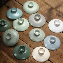 汝窯 陶器製 三才茶碗用 蓋子【小型・茶器アクセサリー】