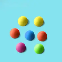 ゴルフ練習用ボール【子供・ペット用・発泡PU・EVA製・室内用・直径42mm・単色・ラインブルー】