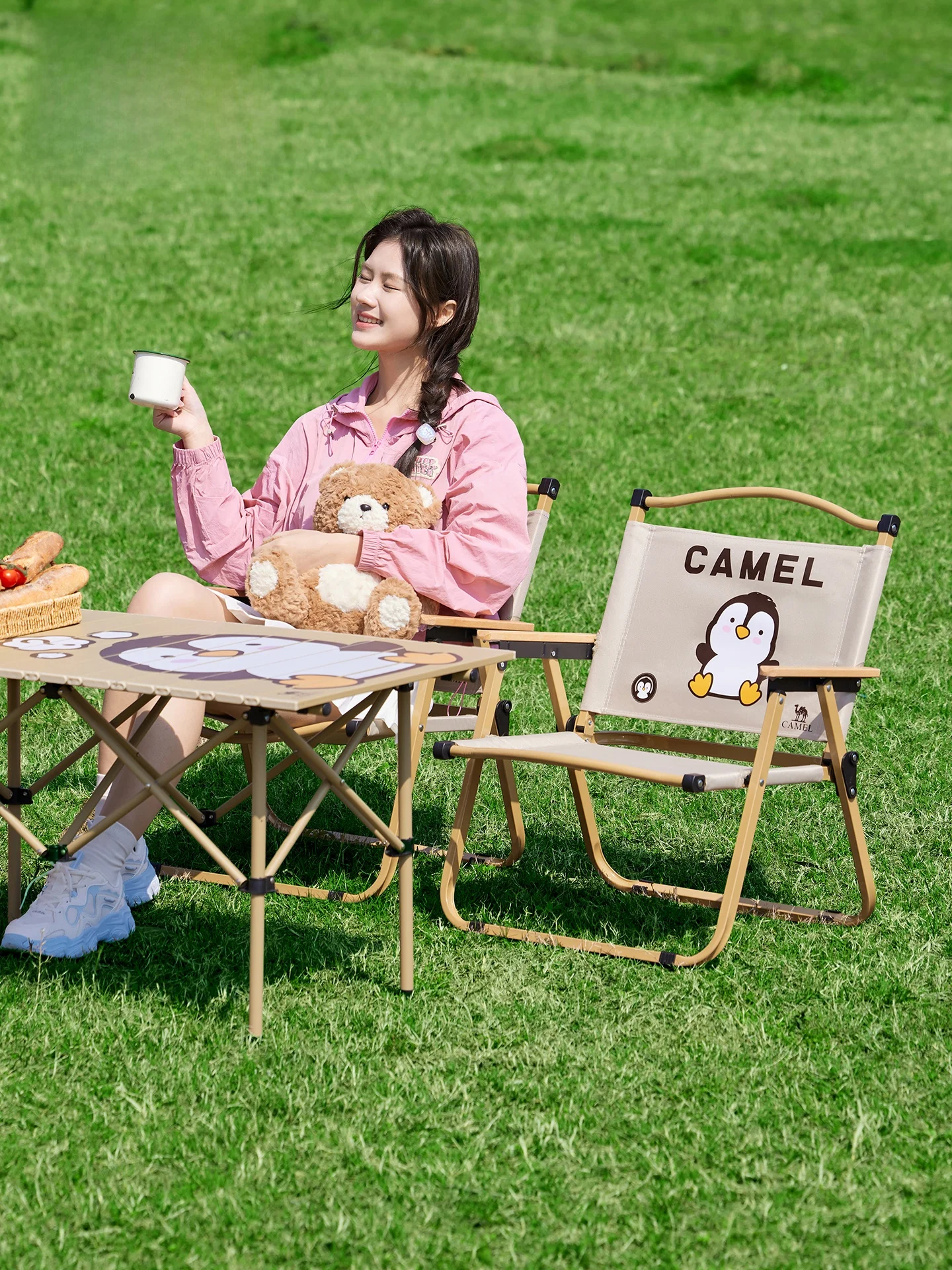 Camel 軽量折りたたみキャンプチェア：コンパクトで持ち運びやすいアウトドア用リクライニングチェア