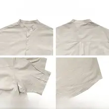 ZPZ メンズ夏用薄手シャツ【ゆったりしたデザイン・スタンドカラー・半袖】