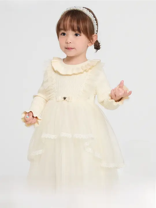 子供用プリンセスドレス【春秋用・綿素材・キュートなデザイン】（セットアップ対応）