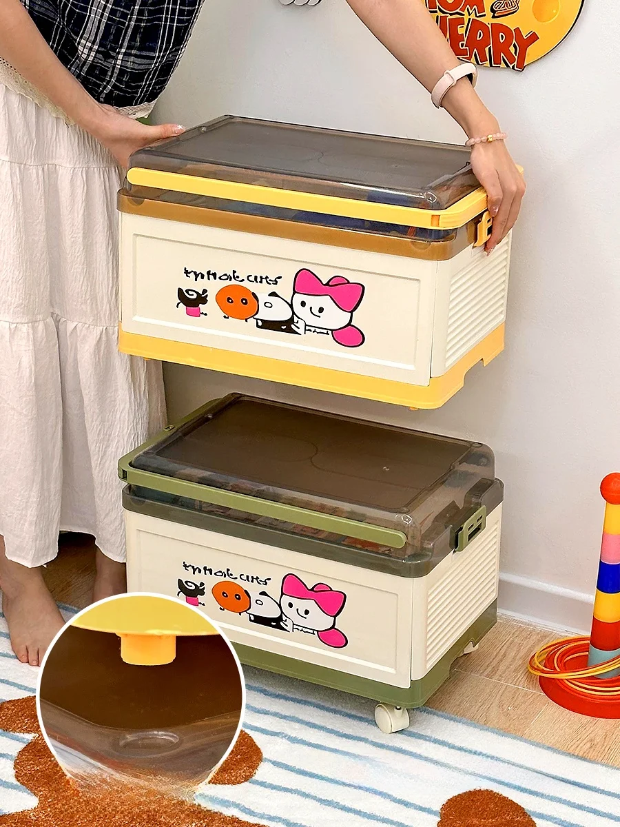 子供用おもちゃ収納ボックス：大容量かつ移動可能で、2歳児の遊びスペースを効率的に管理