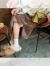 スカート レディース コーデュロイ ハイウエスト Aライン ミディ丈 韓流 春