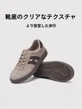 レトロデザインの紅色スニーカー【カジュアル・フラットシューズ・女性用】