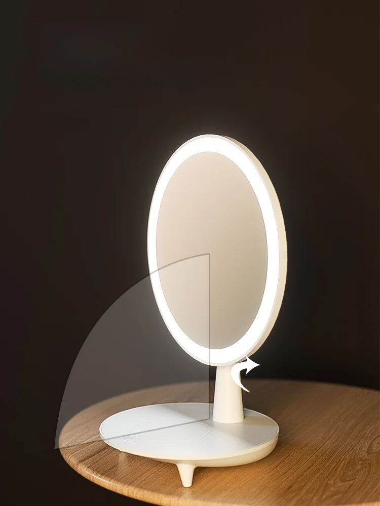 LED照明付き折りたたみ式化粧鏡：学生向けデスクトップ用の機能と使い方
