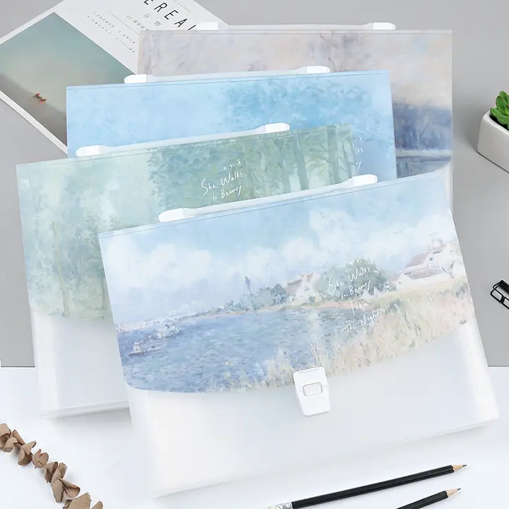 おしゃれな油絵デザインのオルガン収納バッグ【大容量・分類整理用・持ち手付き】
