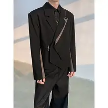 ハイエンド感あふれる男性用短丈ジャケット【春夏用・ルーズフィット・テーラードデザイン】（セットアップ対応）