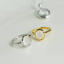 高冰ガラス素材 天然水沫玉リング【シンプルデザイン・卵面・国風ジュエリー】