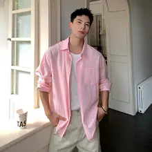 ストライプ柄長袖シャツ【男性用・スタイル・カジュアル】