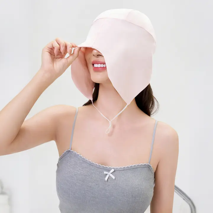 通気性抜群のコットン製ナイトキャップ【男女兼用・防寒・遮光機能】