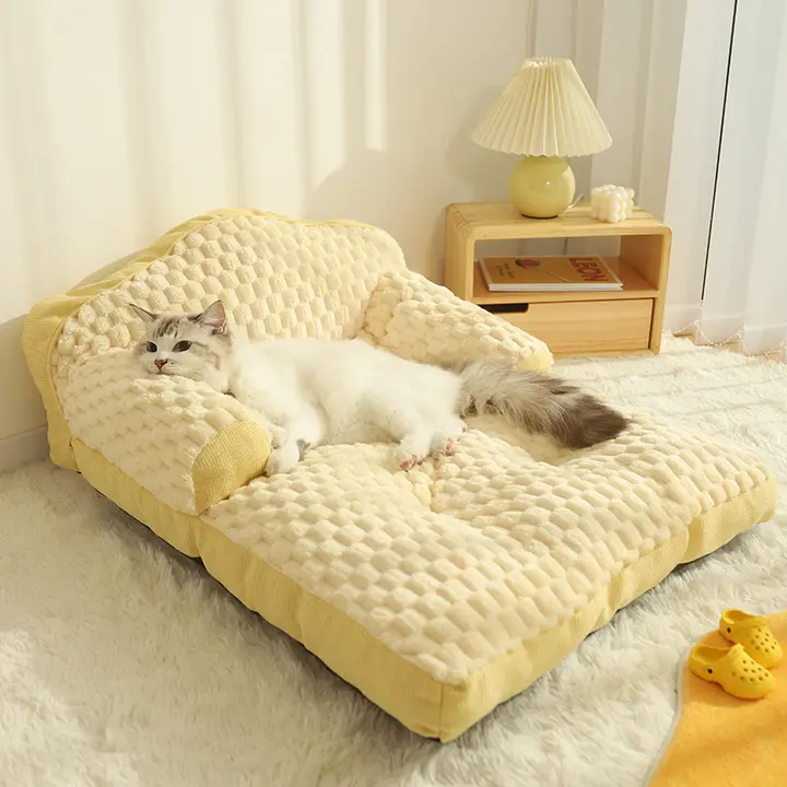 冬用厚手ペットマット【猫用・保温・ソファ用】