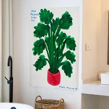 緑の植物が特に愛おしい！大学の寮用壁掛けポスター【インテリア装飾・カジュアルデザイン】