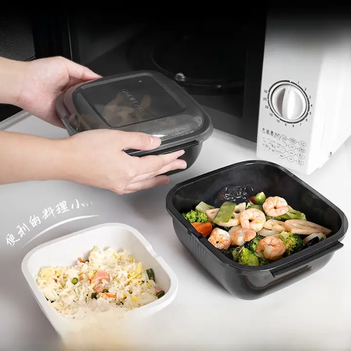電子レンジ用クイッククッキングボックス【多機能・ご飯調理・日本製】