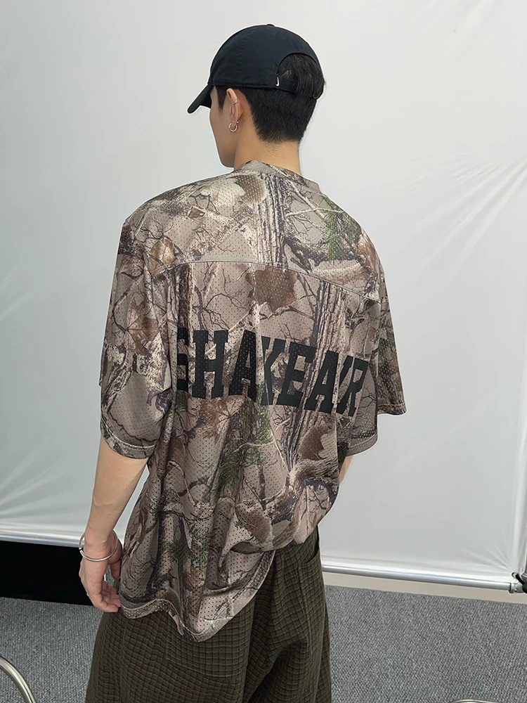 夏季用 メンズ デジタルカモフラージュプリント 半袖Tシャツの重ね着使い方と素材特性