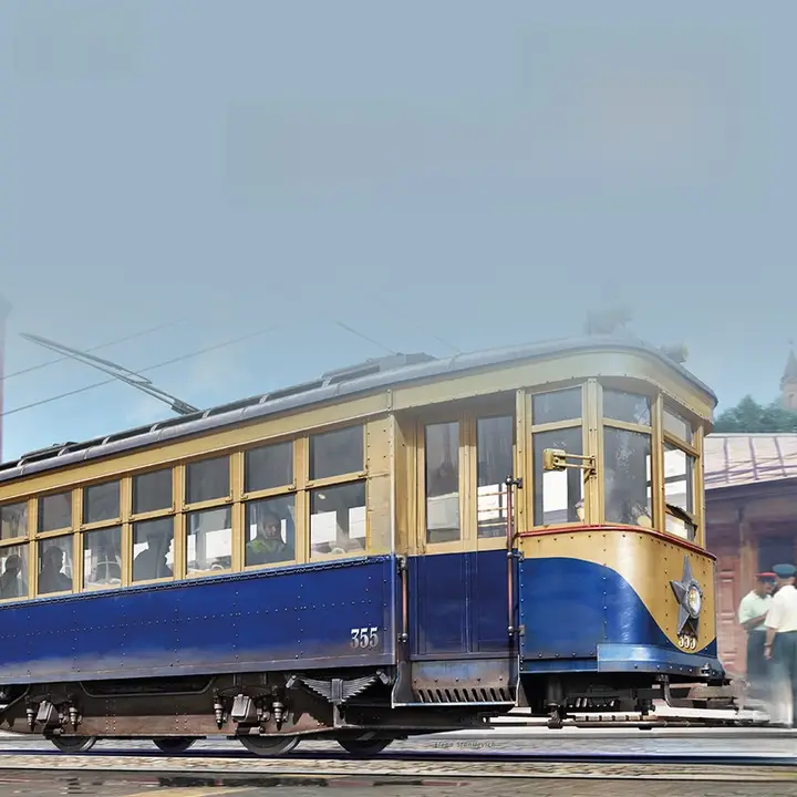有軌電車モデル【ミニアート製・組み立て式・中期型】