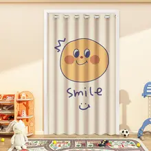 遮光カーテン 寝室 子供部屋 家庭用 簡易取り付けかわいいカートゥーン