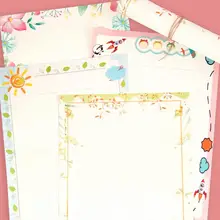 カラフルな便箋【可愛いデザイン・花柄・A4サイズ・手紙用】