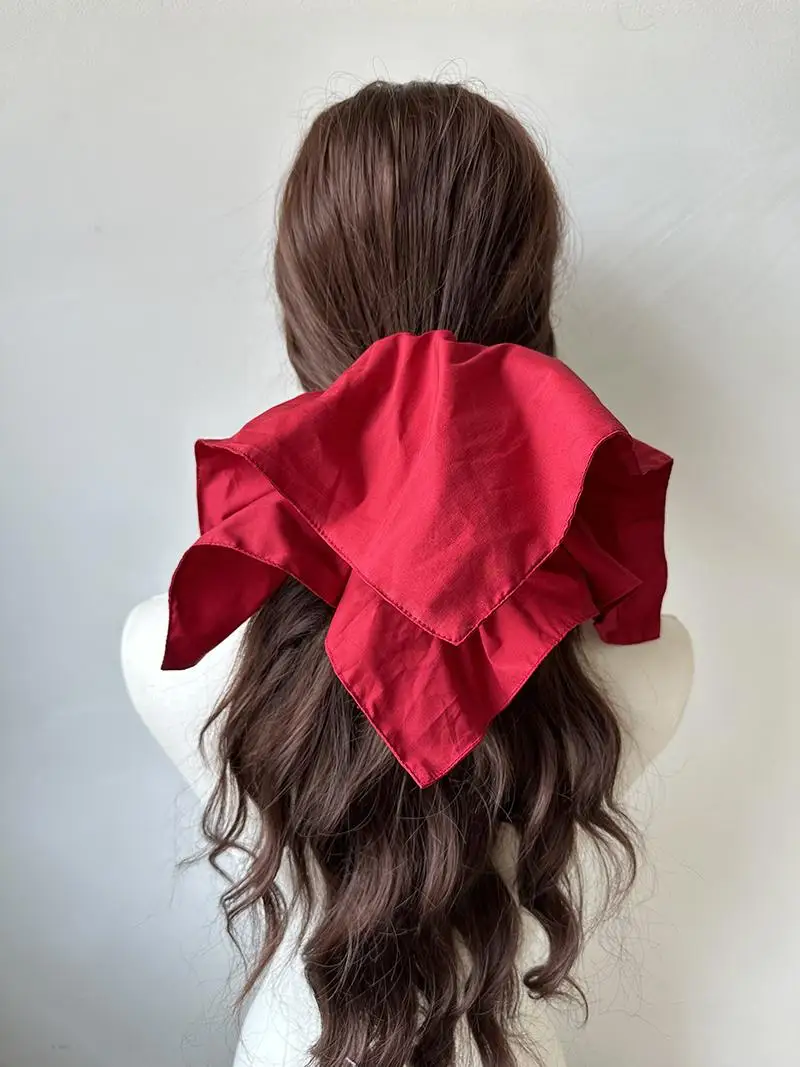 ヘアゴム ボブ おすすめモデル：シンプルな無地スクエアスカーフヘアゴムセットの実用性と使い方