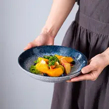 陶製 深い皿 6810インチ【和食器・家庭用・煮物・盛り付け用】