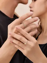 モビウスリングのカップル用シルバーリング【シンプルデザイン・誕生日プレゼント】（セットアップ対応）