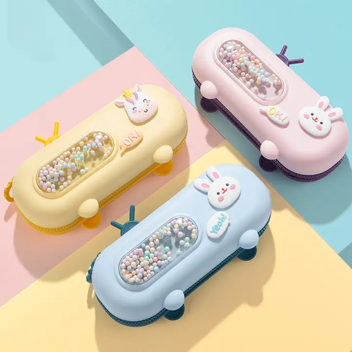 泡泡機付き文房具ケース【女の子向け・多機能・シンプルデザイン】（セットアップ対応）