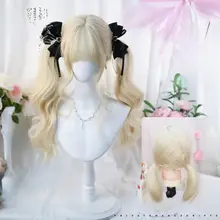 可愛いツインテールウィッグ【コスプレ・全頭タイプ・二次元風】（セットアップ対応）
