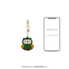 キーホルダー バッグチャーム 手帳 しおり 本革 フクロウ 北欧風 可愛い ギフト プレゼント