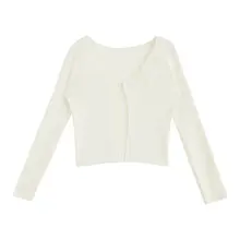 杏色花柄ニットカーディガンとベストのセットアップ（セットアップ対応）