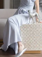 若奈家具 ベルベット製 シェルモザイク付きサイドテーブル【花柄・スツール・ベッドサイド用】