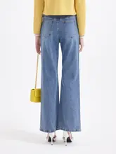 欧碧倩 レディース 春用 微ブーツカットジーンズ【通勤用・おしゃれ】