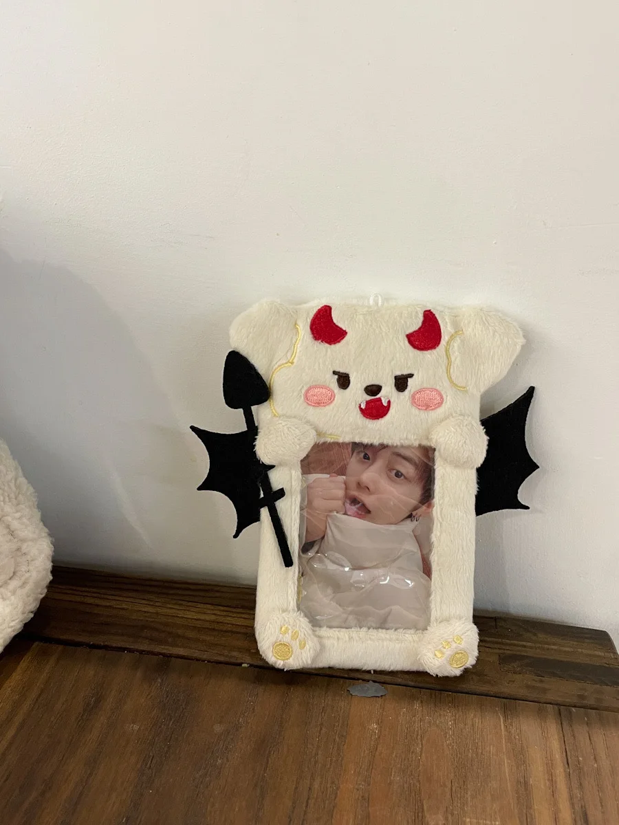 かわいいエンジェル＆デビルのぬいぐるみカードケース：韓国インスタ風で小カードを美しく展示