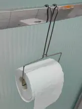穴あけ不要のステンレス製トイレットペーパーラック【スクエアデザイン・収納に便利】