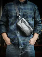 本革製 メンズミニショルダーバッグ【軽量・スマホ収納・天然皮革】