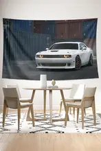 タペストリー ダッジ チャレンジャー SRT ヘルキャット バイパー マッスルカー インテリア 壁掛け デコレーション 「Dodge」
