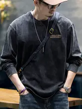 重厚感のある長袖Tシャツ【メンズ・コットン・ルーズフィット・秋用】