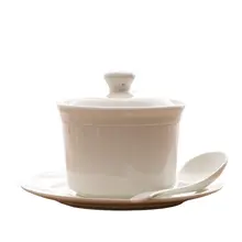 家庭用骨瓷蒸し器【燕窝用・小型・蓋付き・一人分】