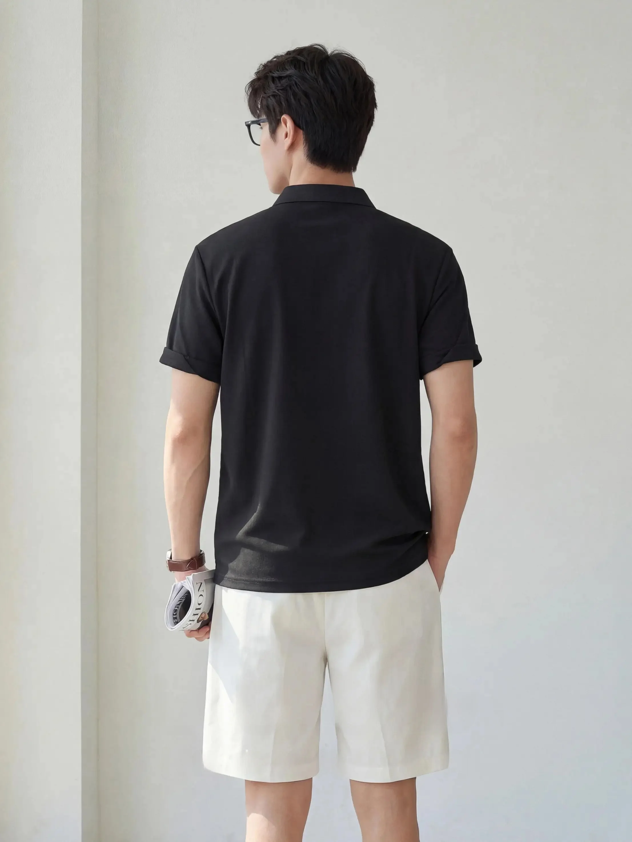 LUUD メンズポロシャツ：夏用涼感ショート袖の標準版スタイル