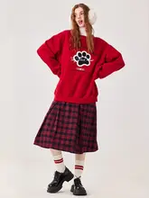 クラシックなチェック柄のハイウエストスカート【秋冬季・アカデミックスタイル・立体裁剪】