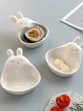 小皿 取り皿 うさぎ おしゃれ インスタ映え 陶器 ソース皿 薬味皿 「JOJO'S L. PD.oil.」