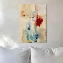 手描き油彩の後現代風シンプル抽象アートパネル【リビング・廊下・エントランス用】