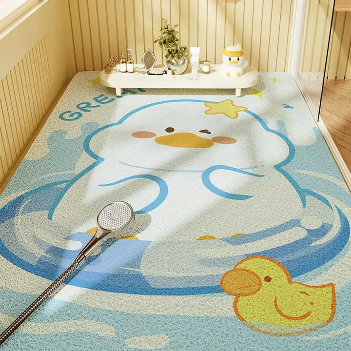 防滑耐汚れのバスルームマット【シリコン製・家庭用・安全設計】