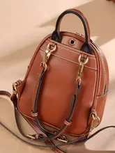 レトロなデザインのミニリュックサック【本革・旅行・通勤・学生用】