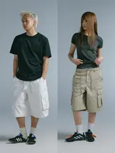 ユニセックス カジュアル五分丈パンツ【ヴィンテージ風・機能性・街歩き向け】（セットアップ対応）