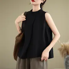 夏に最適な肌理デザインのゆったりタンクトップ【通勤用・ノースリーブ】